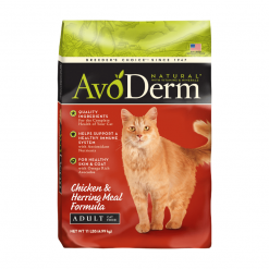 AvoDerm อาหารแมวชนิดเม็ด  Adult cat Chicken & Herring Meal รสเนื้อไก่และเนื้อปลาเฮอร์ริ่ง สำหรับแมวโต-1.59kg