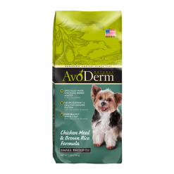 AvoDerm Small Breed Adult อาหารสุนัขโต สายพันธุ์เล็ก ชนิดเม็ด สูตรไก่และข้าวกล้อง