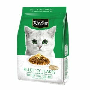 Kit Cat อาหารแมวแบบเม็ด สูตรFillet ‘O’ Flakes ปลาโอแห้งช่วยให้อยากอาหาร เหมาะกับแมวทานยาก-1.2kg