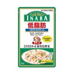 INABA อาหารสุนัข Low Fat สันในไก่ และผักในเยลลี่-80g