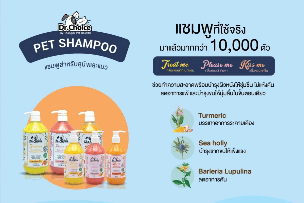 แชมพู Dr.Choice สูตรสมุนไพรไทย ขมิ้นชัน ลดอาการคันเหมาะกับผิวแพ้ง่าย