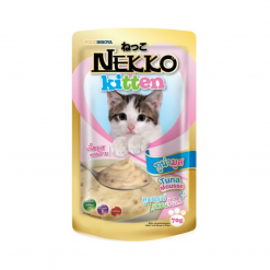 Nekko อาหารแมวเปียก ทูน่ามูสสำหรับลูกแมว สำหรับลูกแมว 1 เดือนขึ้นไป-70g (12ซอง)