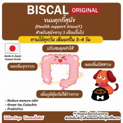 BISCAL ขนมคุกกี้สำหรับสุนัข สูตร Original สำหรับสุนัข-300g (40 ชิ้น)