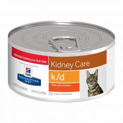 Hill’s Prescription Diet อาหารเเมว สูตร  k/d Feline with Chicken ประกอบการรักษาโรคไต ชนิดเปียก เเบบกระป๋อง -5.5 oz.