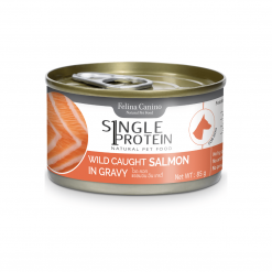 Felina Canino อาหารสุนัข Wild Caught Salmon in Gravy สูตรเนื้อปลาแซลม่อน-85g (6 กระป๋อง)