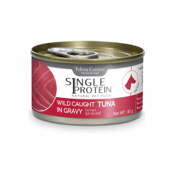 Felina Canino อาหารสุนัข Wild Caught Tuna in Gravy สูตรเนื้อทูน่า-85g (6 กระป๋อง)