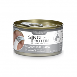 Felina Canino อาหารสุนัข Wild Caught Saba in Gravy สูตรเนื้อปลาซาบะ-85g (6กระป๋อง)