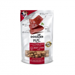 Dogster Play ขนมสุนัข Freeze Dried ตับวัว-40g.