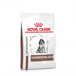 Royal Canin อาหารสุนัข สูตร Gastro Intestinal (Junior Dog) สำหรับลูกสุนัขถ่ายเหลวการย่อย-ดูดซึมอาหารผิดปกติ – 410g