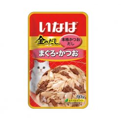 INABA อาหารแมวแบบเปียกชนิดซอง รสทูน่าเนื้อขาว แดงในเยลลี่ สำหรับแมวโต-60g