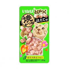 INABA Soft Bite ขนมแมวเม็ดนิ่ม รสปลาทูน่าและสันในไก่ รสหอยเซลล์-25g