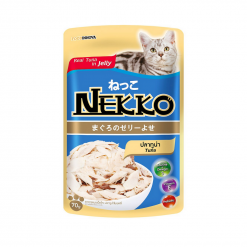 Nekko อาหารแมวเปียก รส ปลาทูน่าในเยลลี่ สำหรับแมวโต-70g (12ซอง)