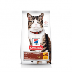 Hill’s Science Diet อาหารแมวแบบเม็ด สูตร Feline Adult 1-6 Hairball Control สำหรับควบคุมปัญหาก้อนขนในแมวโต อายุ 1-6 ปี