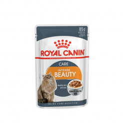 Royal Canin อาหารแมวแบบเปียกชนิดซอง สูตร Intense Beauty Gravy สำหรับบำรุงขนและผิวหนัง-85g