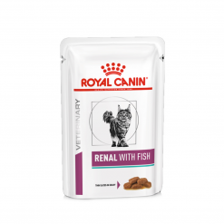 Royal Canin อาหารเเมว สูตร Renal with Tuna ประกอบการ รักษาโรคไต ชนิดเปียก เเบบซอง- 85 g