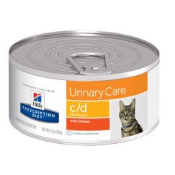 Hill’s Prescription Diet อาหารเเมว สูตร Urinary Care c/d Multicare Feline with Chicken สำหรับบำรุงระบบทางเดินปัสสาวะ ชนิดเปียก เเบบกระป๋อง-5.5 oz.